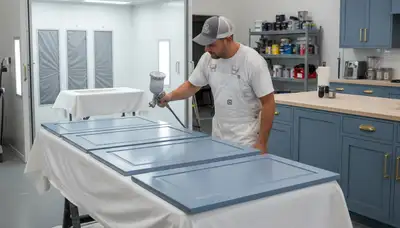 Cabinet painting service in Knoxville, TN for durable kitchen and bathroom finishes
