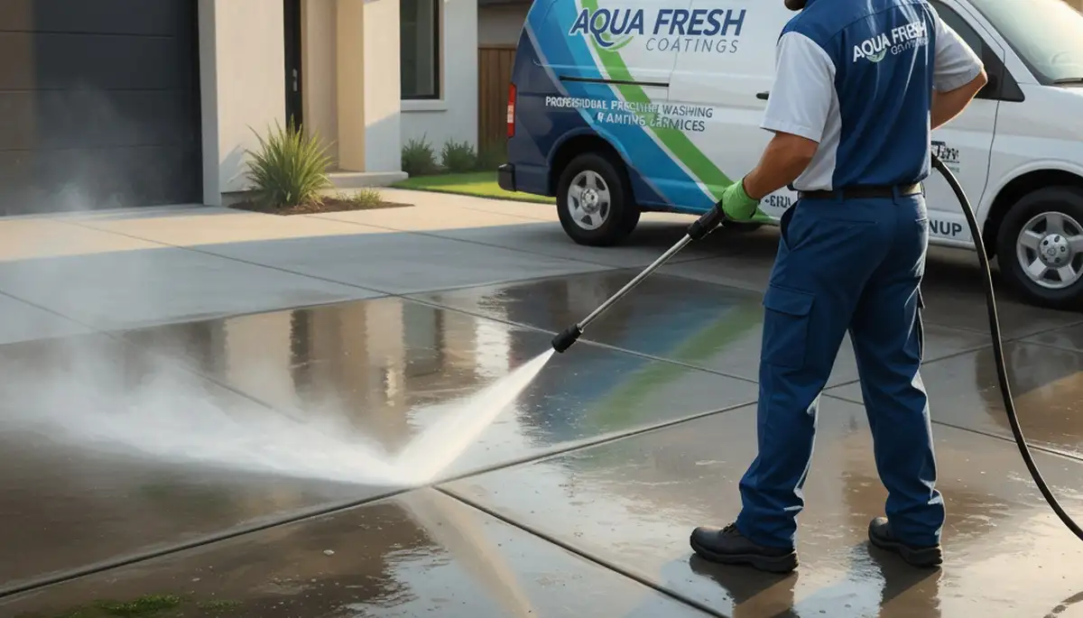 Knoxville TN concrete pressure cleaning for driveways, patios, and walkways by Paint Pros