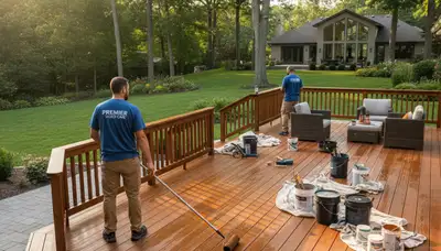 Knoxville, TN deck staining service protecting outdoor wood with a durable finish