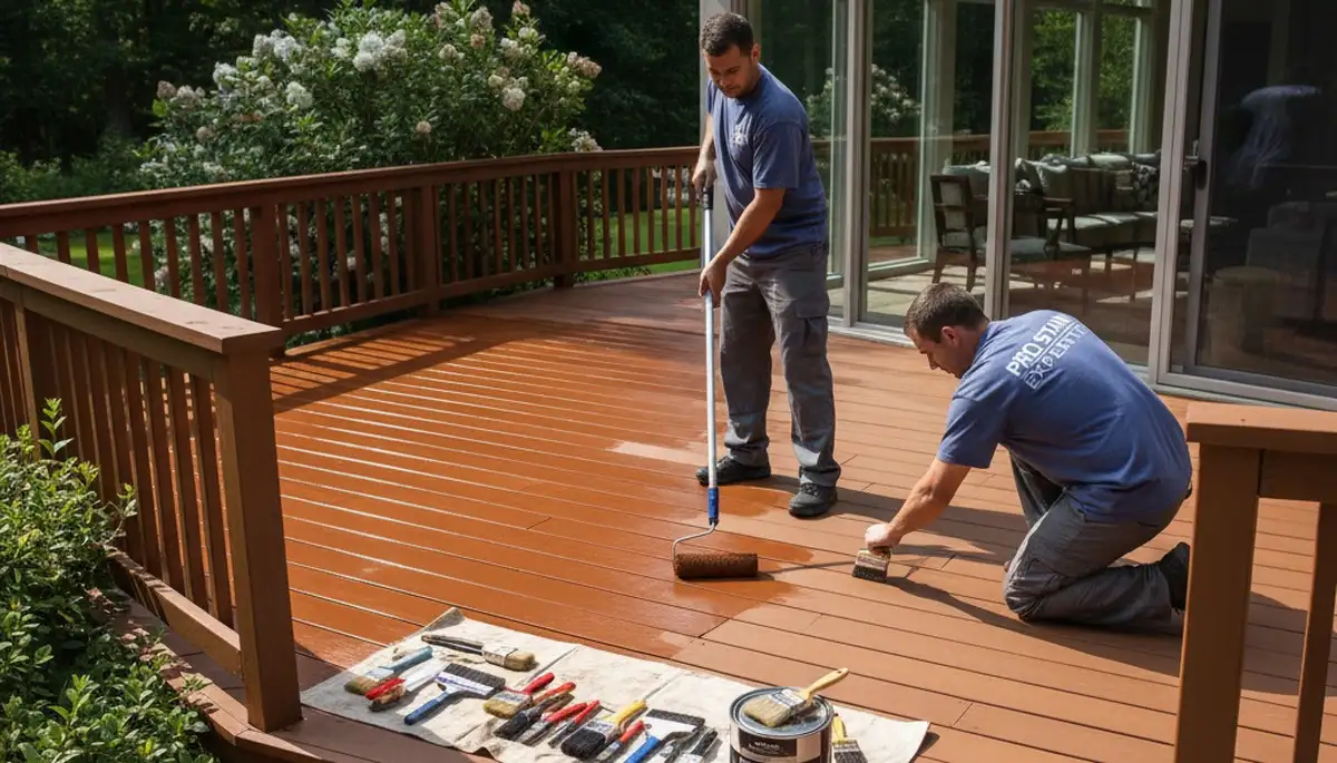 Knoxville, TN deck staining service protecting wood with durable exterior finish for local homes