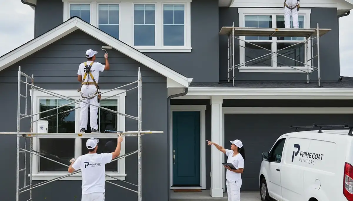 Exterior house painting in Knoxville, TN by professional painters protecting siding and trim
