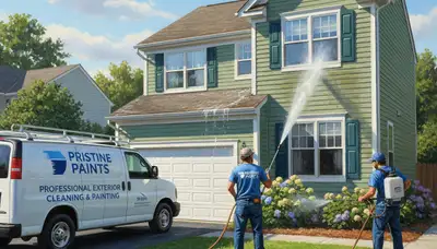 Vinyl siding pressure cleaning in Knoxville, TN for mold, mildew, and dirt removal