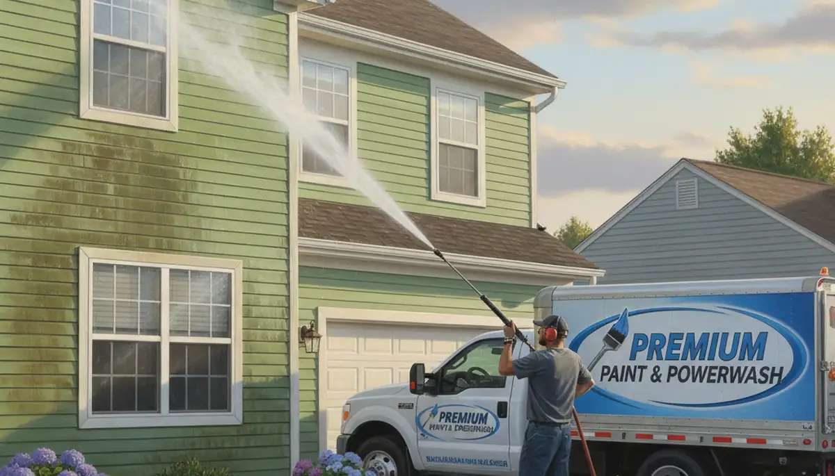 Vinyl siding pressure cleaning in Knoxville, TN for mold, mildew, and dirt removal